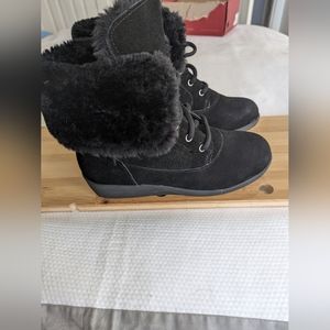Style & Co Women's Black Suede Angie Lace-Up Cold Weather Boot Size 9M
